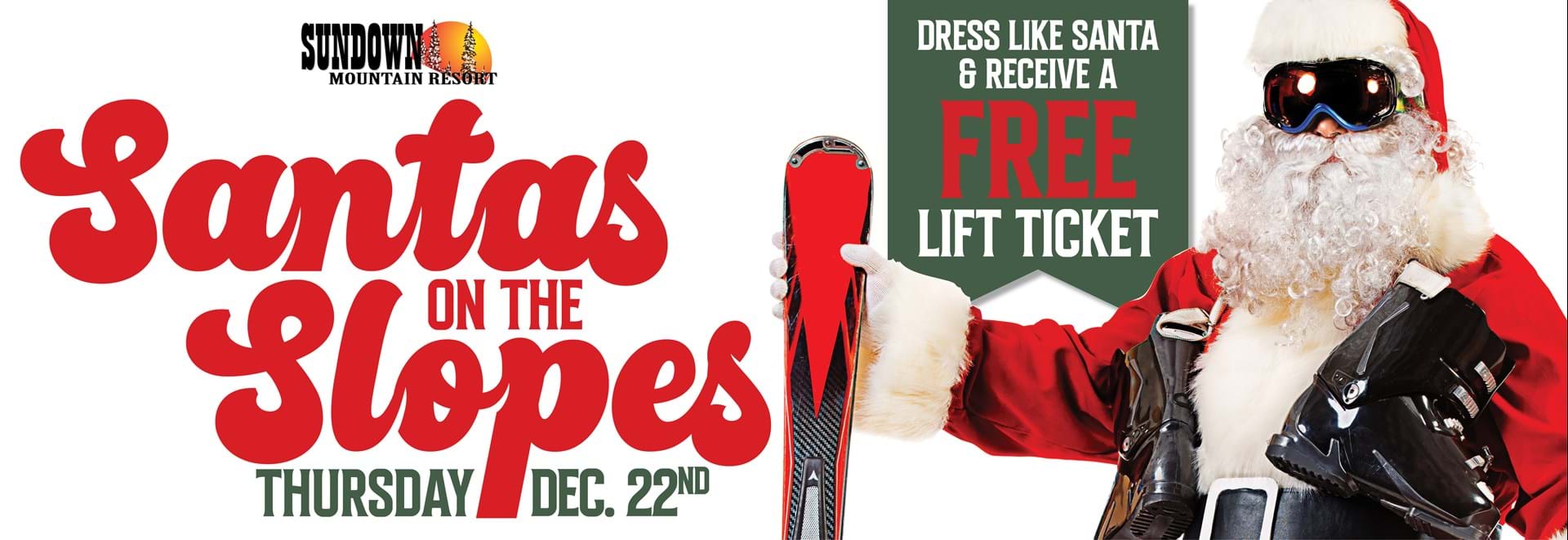 Santas On The Slopes at Sundown Mountain Resort